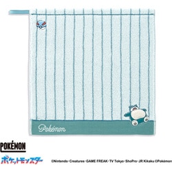 ポケットモンスター リラックスタイム 34cm×35cm グリーン ループ付きウォッシュタオル カビゴン 69-0121080