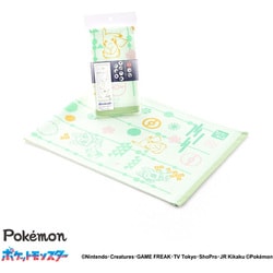 ポケットモンスター ともだちといっしょ 34cm×90cm グリーン 手ぬぐいタオル フェイスタオル ニャオハ ピカチュウ 69-0132120