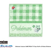 69-0170070 [ポケットモンスター スターチェック 20cm×20cm グリーン タオルハンカチ ニャオハ]