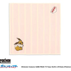 69-0180080 [ポケットモンスター レトロスイーツ 25cm×25cm ピンク タオルハンカチ イーブイ]