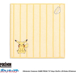 69-0180080 [ポケットモンスター レトロスイーツ 25cm×25cm イエロー タオルハンカチ ピカチュウ]