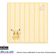 69-0180080 [ポケットモンスター レトロスイーツ 25cm×25cm イエロー タオルハンカチ ピカチュウ]