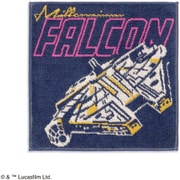 19-0030090 [STAR WARS ミレニアム・ファルコン 25cm×25cm ブルー タオルハンカチ]