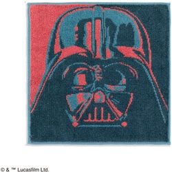 19-0060090 [STAR WARS ダースベイダー ダブルフェイス 25cm×25cm レッド タオルハンカチ]