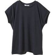 フィールフライス半袖トップス レディース フィットネス ヨガ シャツ ネイビー(04) B1953TUB016