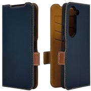 arrows Alpha用 手帳型ケース 薄型 カード入れ スタンド機能 衝撃吸収 シンプル サイドマグネット NV BR 8842FAABSMNVB