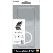 Galaxy Z Flip 7用 ハイブリッドケース 磁力充電対応 衝撃吸収 頑丈 クリア TPU+PC 9158GZFL7HPMCL