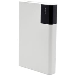 モバイルバッテリー 5000mAh 2ポート Type-C×1 12W Type-A×1 12W 電池残量LEDインジケータ ホワイト R-LI050C12W01WH