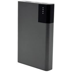 モバイルバッテリー 5000mAh 2ポート Type-C×1 12W Type-A×1 12W 電池残量LEDインジケータ チャコールグレー R-LI050C12W01CGRY