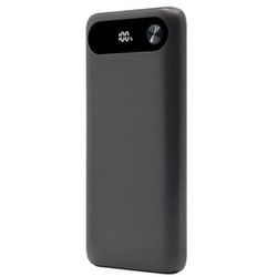 モバイルバッテリー 10000mAh 3ポート Type-C×1 PD20W出力対応 Type-A×2 15W 電池残量ディスプレイ チャコールグレー色 R-LI100C20W02CGRY
