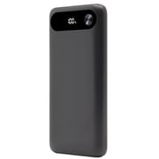 モバイルバッテリー 10000mAh 3ポート Type-C×1 PD20W出力対応 Type-A×2 15W 電池残量ディスプレイ チャコールグレー色 R-LI100C20W02CGRY