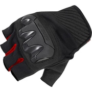 プロテクトメッシュハーフフィンガーグローブ Black/Red 2XL GK-242 06-242 2XL