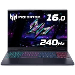 ゲーミングノートパソコン/Predator Helios Neo 16S AI/16型/Core Ultra 9 プロセッサー 275HX/GeForce RTX 5070 Ti Laptop GPU/メモリ 16GB/SSD 1TB/Windows 11 Home/アビサルブラック PHN16S-71-H96Z57T/E