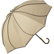 日傘 55cm ショート丈日傘 8本骨 花びら ベージュ×ブラック M55HB-081API-beige-black