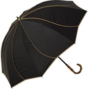日傘 55cm ショート丈日傘 8本骨 花びら ブラック×ベージュ M55HB-081API-black-beige