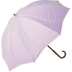 日傘 55cm ショート丈日傘 8本骨 花びら ラベンダー×オフ M55HB-081API-Lavender-off