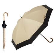 日傘 50cm ショート丈日傘 8本骨 バイカラー ベージュ×ブラック MDP-08120PI-beige-black