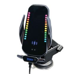 BP-B010 [自動開閉スマホホルダー LED＆ピアノブラック 急速ワイヤレス充電対応 12V/24V車対応]