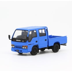 T66639 1/64 いすゞ エルフ（NHR） ダブルキャブ小型トラック ブルー LHD [ダイキャストミニカー]