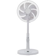 リビング扇風機 DCモーター搭載 温度センサー機能 30cm 7枚羽根 風量12段階 リモコン付 ホワイト YGT-DH3455GFR(W)