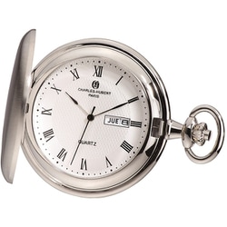懐中時計 クォーツ デイデイト 47mm ハンター 3974-W