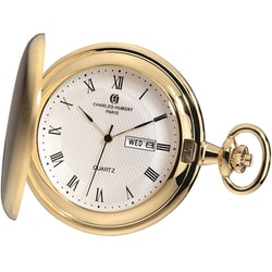 懐中時計 クォーツ デイデイト 47mm ハンター 3974-G