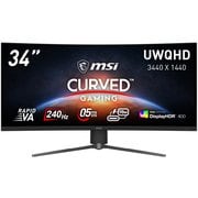 湾曲ゲーミングモニター/34型/UWQHD(3,440×1,440)/240Hz/0.5ms(GTG、最小値)/アンチフリッカー/アンチモーションブラー/ナイトビジョン/ブルーライトカット/AIビジョン/VESA100 MPG 346CQRF X24