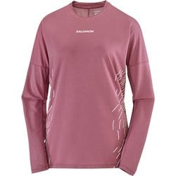 SENSE AERO LS TEE GFX W レディース ランニングウェア シャツ NOCTURNE/WHISPER WHITE XSサイズ LC2697900