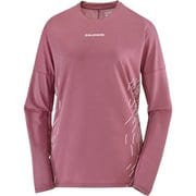 センスエアログラフィックロングスリーブTシャツ レディース ランニングウェア シャツ NOCTURNE/WHISPER WHITE Sサイズ LC2697900
