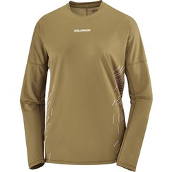 SENSE AERO LS TEE GFX W レディース ランニングウェア シャツ BRILLIANT OLIVE/CYCLAMEN Sサイズ LC2698000