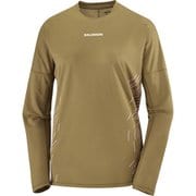 センスエアログラフィックロングスリーブTシャツ レディース ランニングウェア シャツ BRILLIANT OLIVE/CYCLAMEN Sサイズ LC2698000