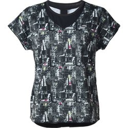 ピュアショートスリーブシャツ レディース テニス シャツ ブラック（BK00） Lサイズ BWG5374