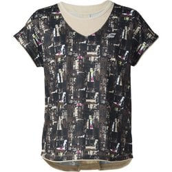 ピュアショートスリーブシャツ レディース テニス シャツ ブラウン（BW00） Mサイズ BWG5374