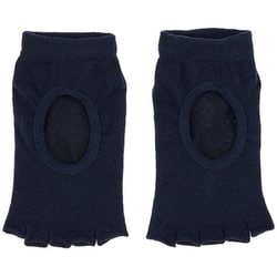 5本指指先カットタイプヨガソックス レディース フィットネス ヨガ ソックス ディープ ネイビー（DNY） XE006