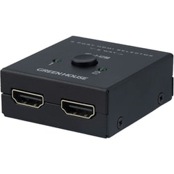 HDMIセレクタ 2WAY 入力2（HDMI2）＋出力1 or 入力1＋出力2（HDMI2） GH-HSWM2C-BK