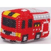 342743-1 クロスステッチキット はたらくくるまのピンクッション 消防車