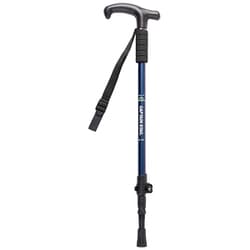 トレッキングポール トレッキングステッキ 3段 type2 レバー＆ピンロック式 T型グリップ プロテクター付き バスケット付き ネイビーブルー FEEL BOSCO UM-2336