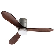 Modern Collection LED シーリングファンDCモーター REAL wood blades 調色切替式 シルバー JE-CF017D-SV