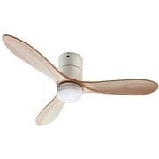 Modern Collection LED シーリングファンDCモーター REAL wood blades 調色切替式 ホワイト JE-CF017D-WH