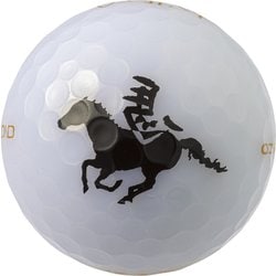 KIRADIAMOND2 2026年干支ボール 午（うま） ホワイト 3P [ゴルフボール 1スリーブ 3球入り]