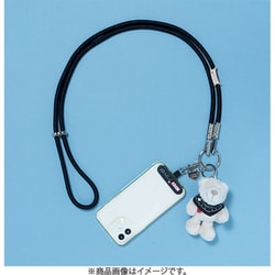 NICI×SMAST GLITTER MOBILE STRAP 黒×ベア（黒バンダナ） SMAST-9009-1