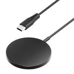 マグネット式 ワイヤレス充電器 USB Type-C 一体型ケーブル 1.2m ブラック PG-MG12C01BK