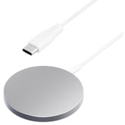 マグネット式 ワイヤレス充電器 USB Type-C 一体型ケーブル 2m ホワイト PG-MG20C02WH