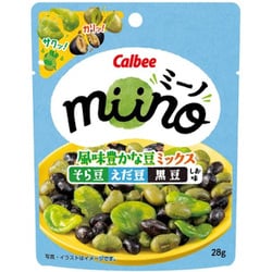 miino 風味豊かな豆ミックス そら豆えだ豆黒豆しお味 28g