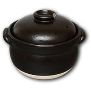 万古焼 土鍋 ご飯釜 3合 1.9L 耐熱陶器 ブラック 82332