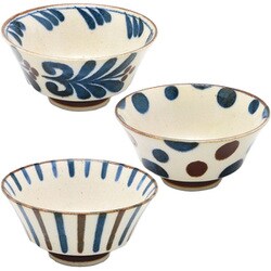 美濃焼 和モダン ぱいかじ南風 マルチ丼 3柄セット 径15cm 6022102