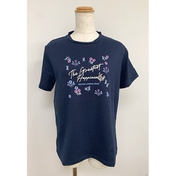 MICHIKO LONDON 半袖花ロゴTシャツ ネイビー M 452547