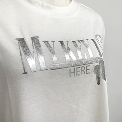 MICHIKO LONDON 半袖箔プリントTシャツ オフ M 452549