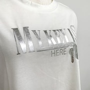 MICHIKO LONDON 半袖箔プリントTシャツ オフ M 452549