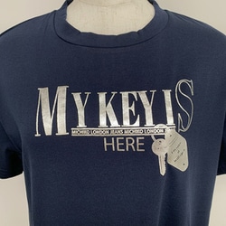 MICHIKO LONDON 半袖箔プリントTシャツ ネイビー M 452549